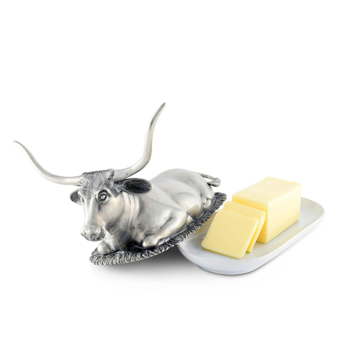 longhorn butter dish