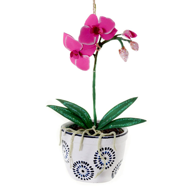 Potted Orchid Ornament