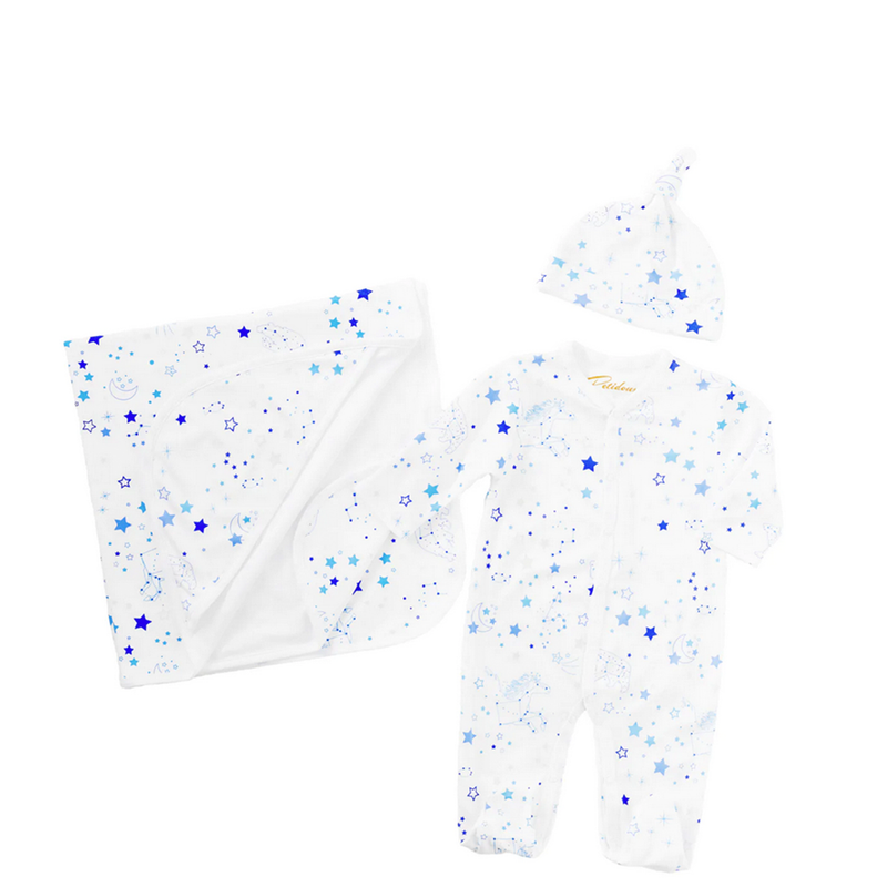 Twinkle Twinkle Blue Pima Baby Set