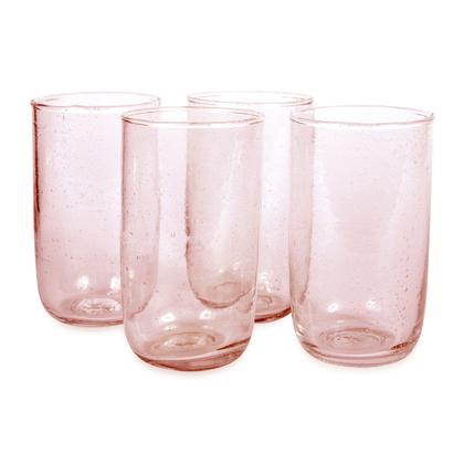 Seeded Glassware, Pink