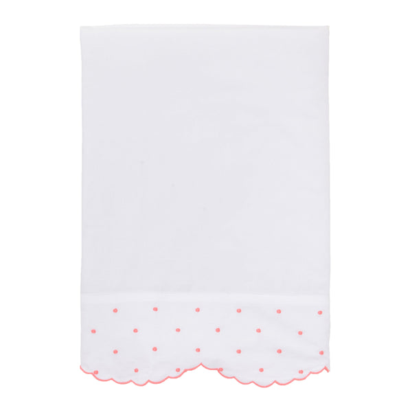 Coral Swiss Dot Sheets