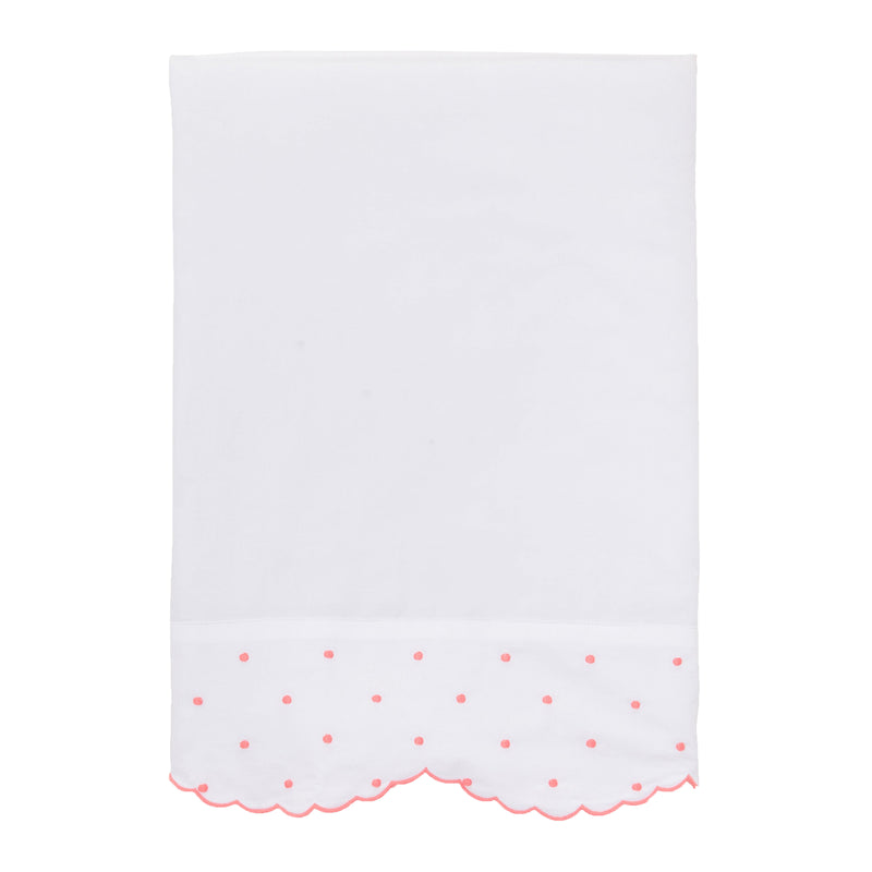 Coral Swiss Dot Sheets