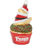 Santa Peep on a Cupcake Ornament