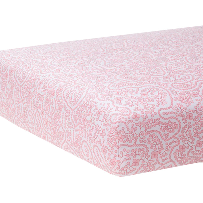 Shelby Pink Crib Sheet, Pink