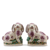 Pair of Staffordshire Bunnies