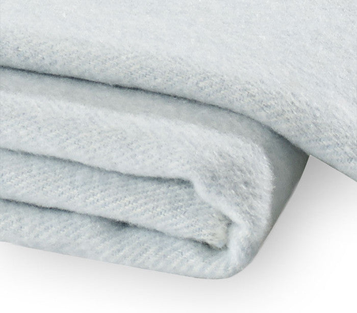 Italian Herringbone Throw, Baby Blue