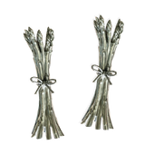 Asparagus Pewter Candlestick, pair