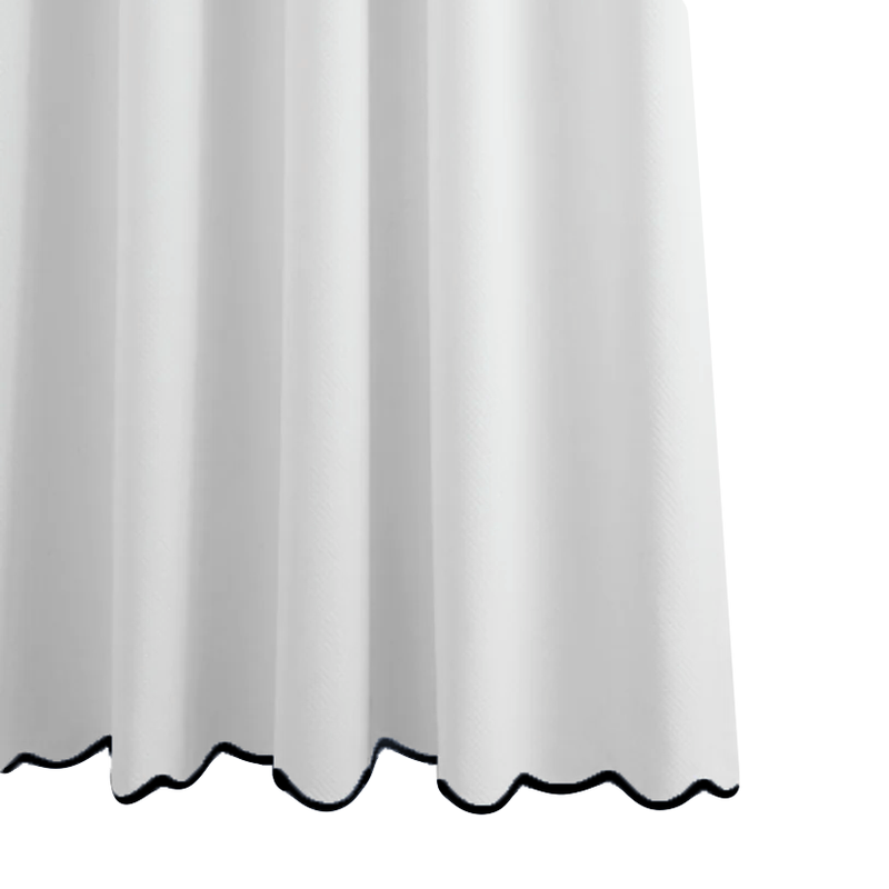 Black Somerset Scallop Shower Curtain