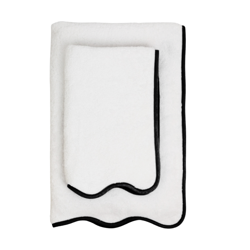 Black Somerset Scallop Towel Collection