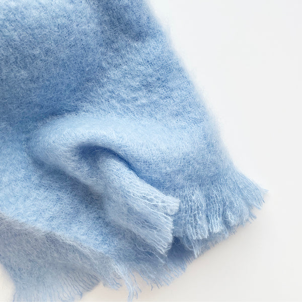 Blue mohair 2025 throw