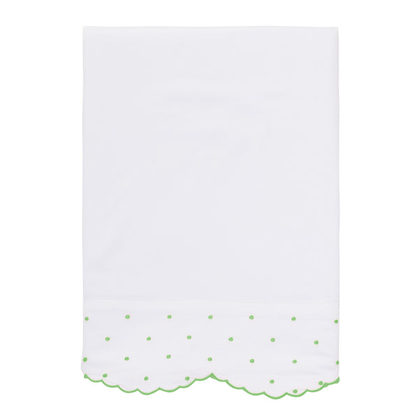 Cabbage Green Swiss Dot Sheets