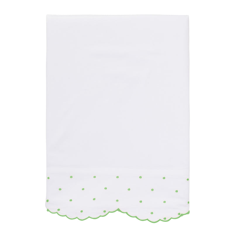 Cabbage Green Swiss Dot Sheets