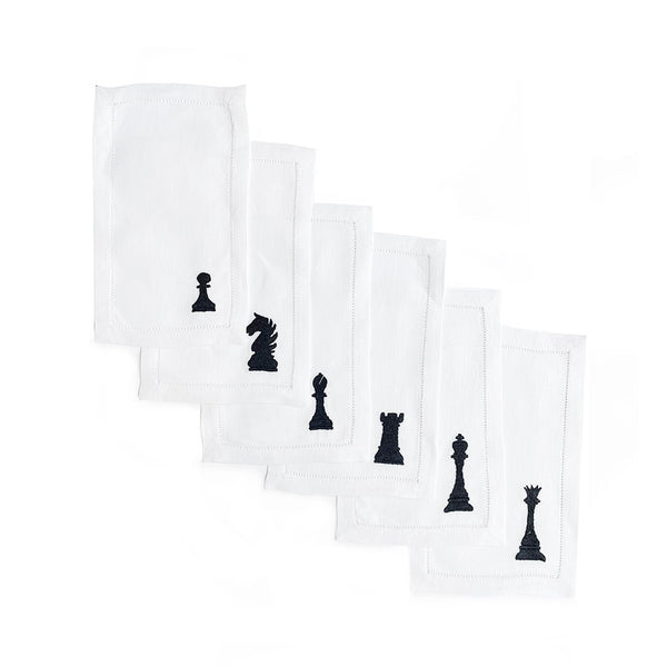 Chess Cocktail Napkins, set of 6