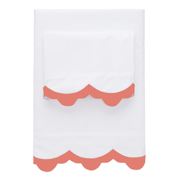 Coral Pointy Scallop Sheets