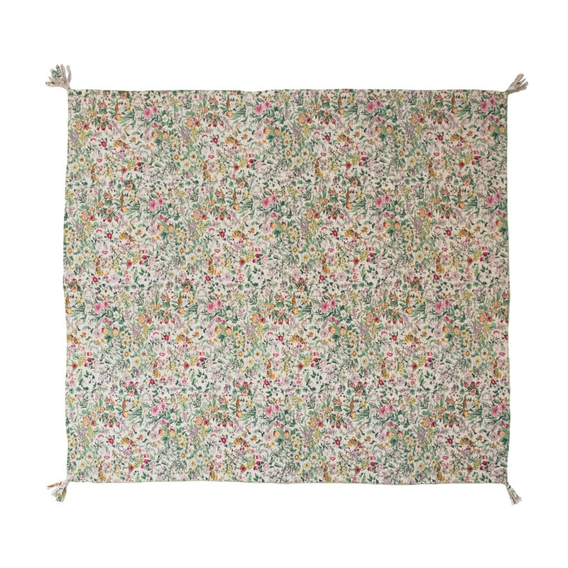Quilted Floral Throw