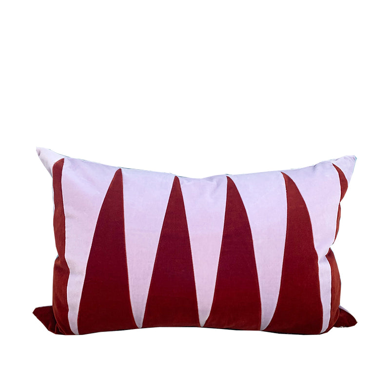 Paula Pillow, Dark Red & Lavender