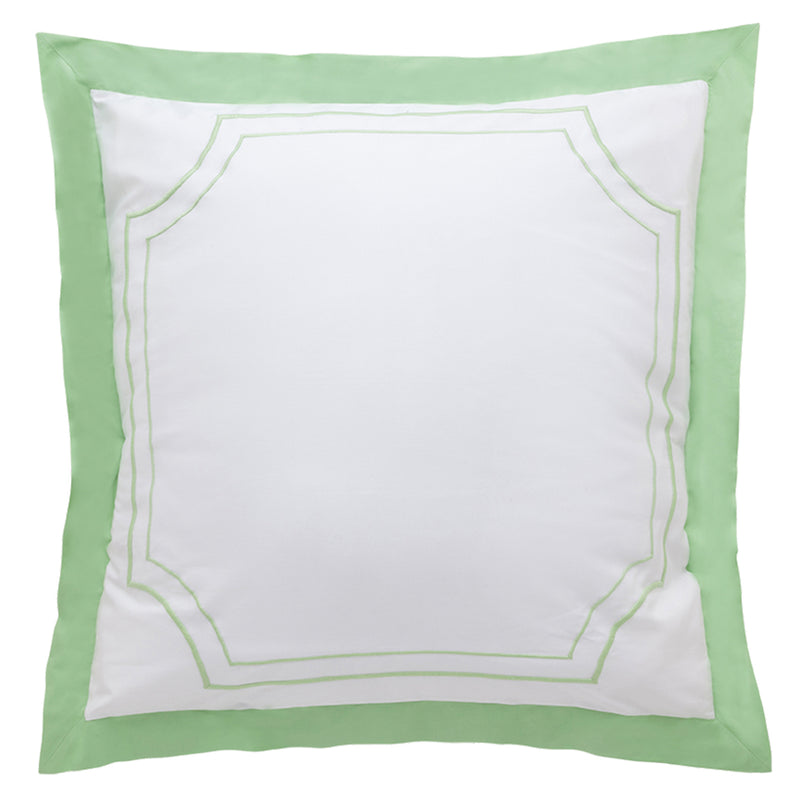 Green Block Border Shams