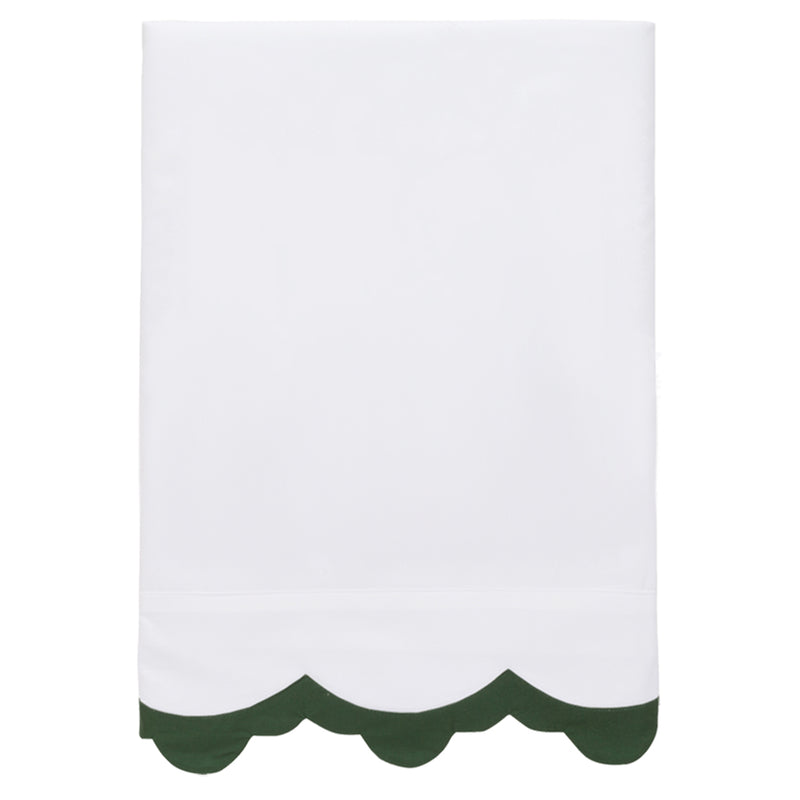 Hunter Green Pointy Scallop Duvet