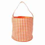 Orange Gingham Halloween Treat Bucket