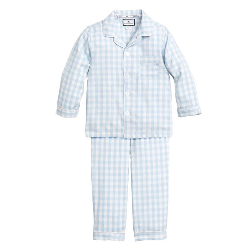 Blue Gingham Pajama Set