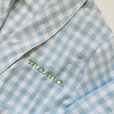 Women's Light Blue Gingham Robe