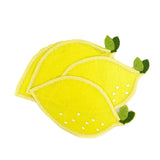 Lemon Shaped Cocktail Napkins, set of 4