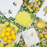 Lemon Shaped Cocktail Napkins, set of 4