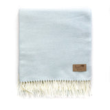 Italian Herringbone Throw, Baby Blue