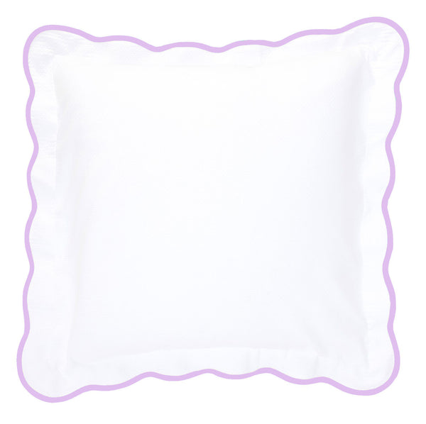 Lilac Pique Scallop Bedding