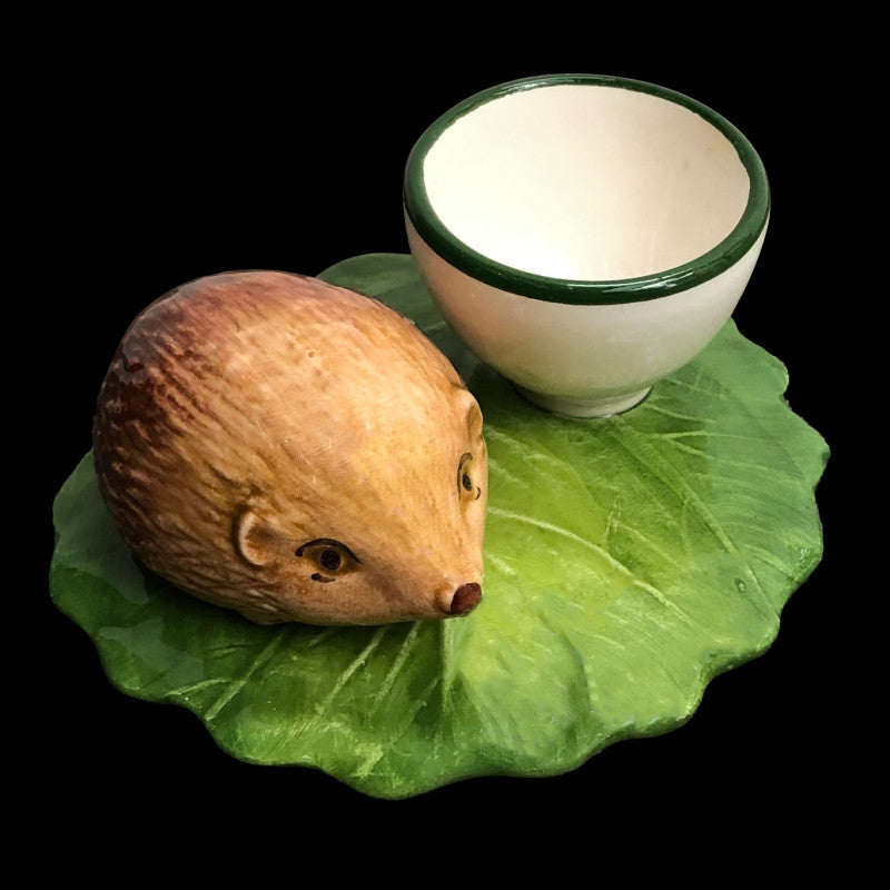 Majolica Hedgehog Egg Cup