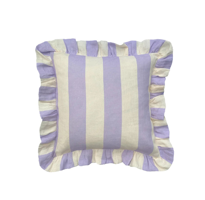 Orchid Wide Stripe Cushion Cover