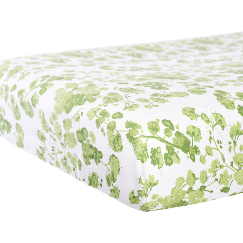 Ouisie Green Crib Sheet