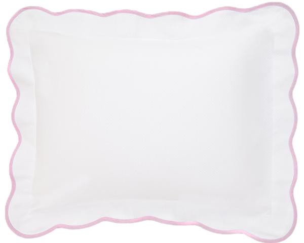 Pink Pique Scallop Bedding
