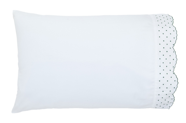 Hunter Green Swiss Dot Shams