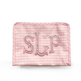 Taffy Gingham Laminate Vanity Bag