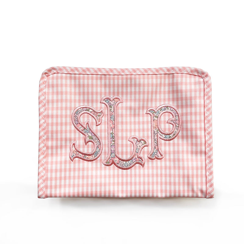 Taffy Gingham Laminate Vanity Bag