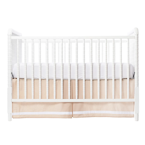Taupe Border Crib Skirt