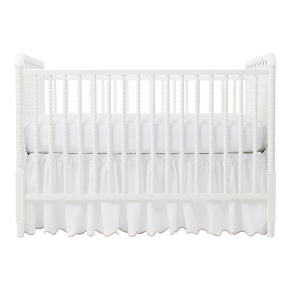 Taupe Pique Crib Skirt Biscuit Home
