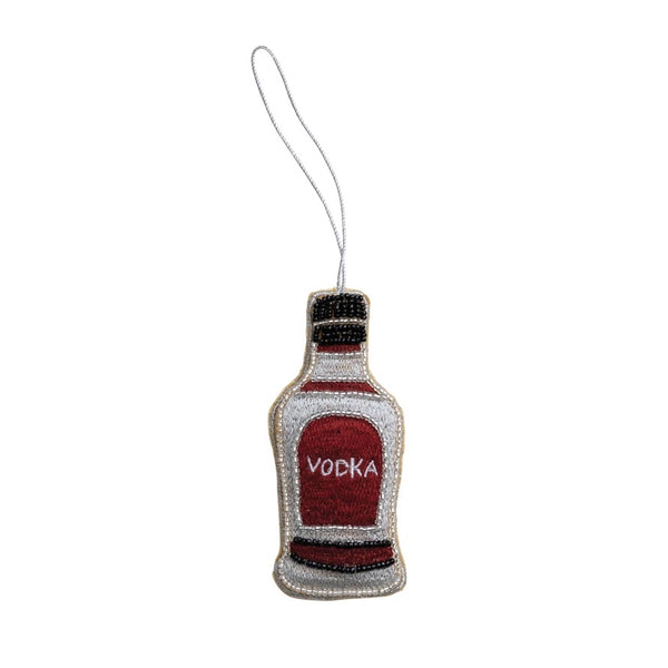 Beaded Vodka Bottle Ornament