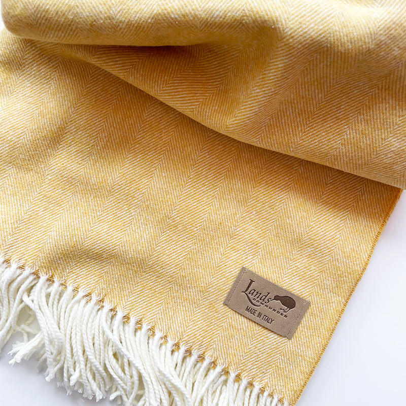 Italian Herringbone Throw, Cider